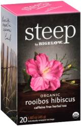 Steep, Organic Rooibus Hibiscus Tea, 20ct Box