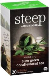 Steep, Organic Pure Green Decaffeinated Tea 20ct Box