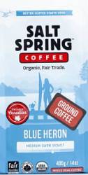 Salt Spring Coffee, BLUE HERON, Portion Pack, 30 X 2.5oz Medium Dark