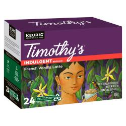 Timothy's  French Vanilla LATTE, 24 K-CUPS (limited time)